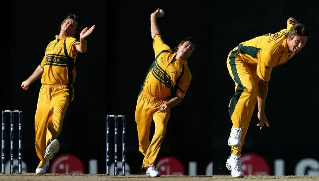 brett lee bowling action slow motion